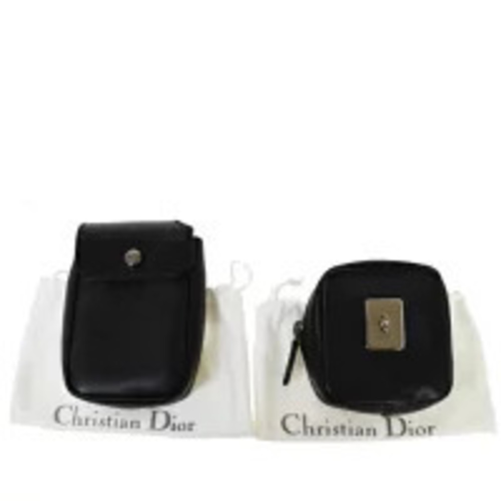 Christian Dior Pouch Clutch bag black leather